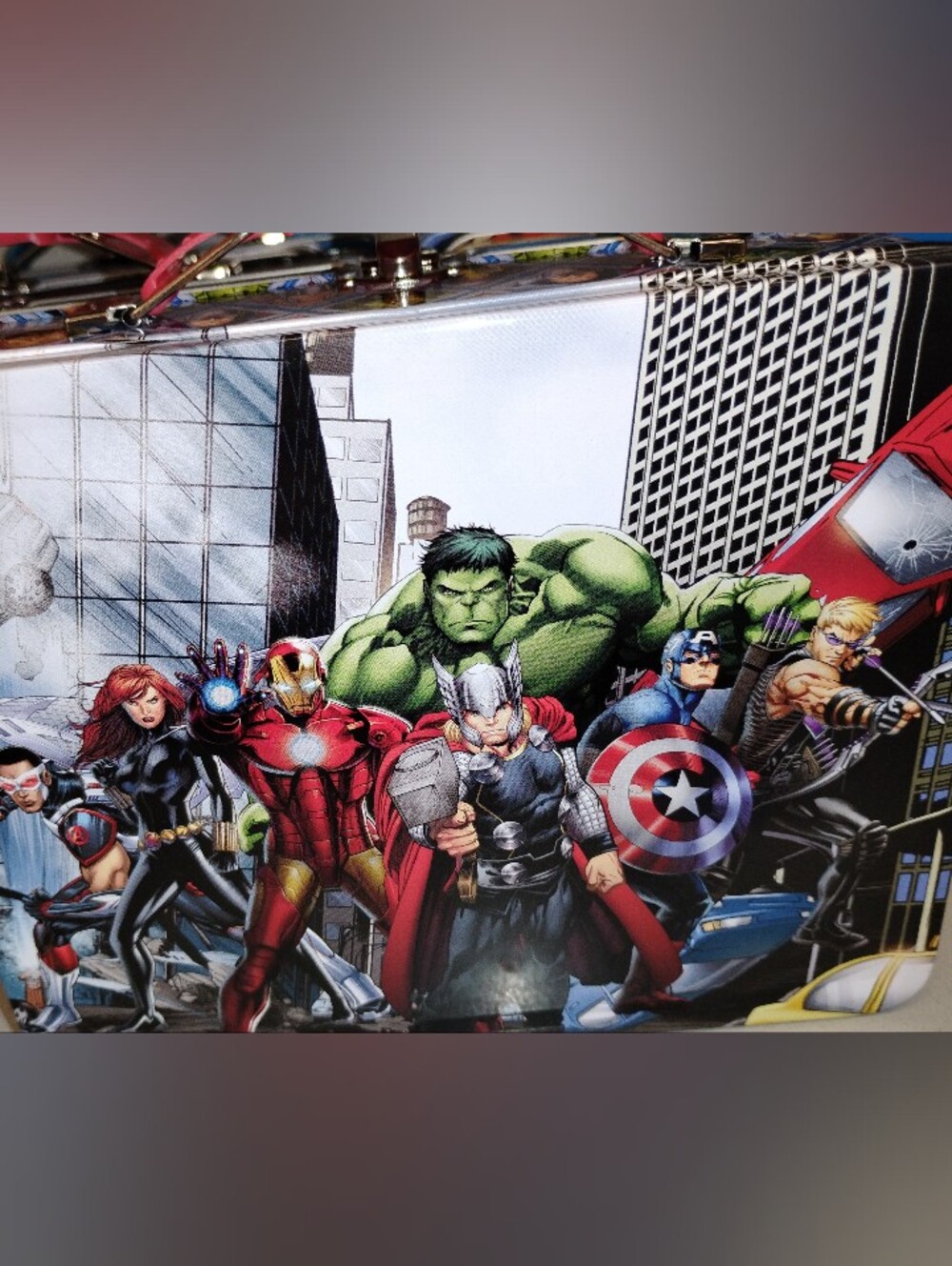 Marvel Avengers Tin Lunch Case - Green, Red, Blue Characters